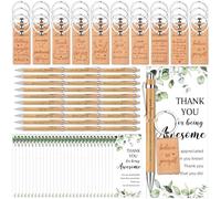 30 Sets Employee Appreciation Gifts Motivational Quote Pens with Thank You Cards Inspirational Keychains Back to School Gifts Leave Gift Thank you Gift for Coworker Staff Teacher Students Volunteer