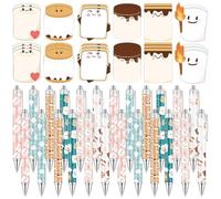 30 Sets Employee Appreciation Gifts S'More Marshmallow Appreciation Gifts Bulk 30 Inspirational Marshmallow Ballpoint Pens 30 S'Mores Sticky Notes Pads for Learners Teacher Team Classroom Rewards