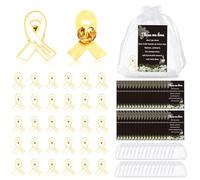 30 Sets Funeral Ribbon Pin Badge Memorial Ribbon Pins Brooches in Forever in Our Hearts with Memorial Poem Cards Organza Bags for Funeral Mourning Event Bereavement Remembrance