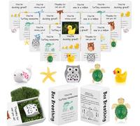 30 Sets Inspirational Appreciation Gifts Emotional Support Positive Mini Resin Animals with Cheer Greeting Card Boxes Thank You Gifts for Colleagues Coworkers Staff Teacher Nurse Team Employee Gift