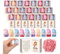 30 Sets Jesus Loves You Gifts Gnome Figurine with Boxes | Gnome Stress Balls for Christian Religious Church Party Favors, Christmas Easter Stuffers, Faith Desk Decor Trinkets