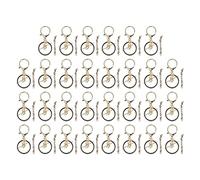 30 Sets Keychain Rings Kit, Metal Key Chain Making Kit with Chains and Jump Rings, Bulk Keychain Hardware for DIY Jewelry Crafts and Pendant Projects (Gold)