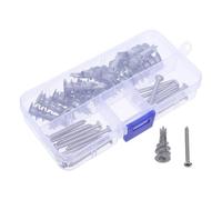 30 Sets M13x32 Zinc Alloy Drywall Anchors with Screws | Self-drilling Design, M4.2x35 Screws, Silver Finish, for Artwork and Curtain Brackets, DIY Home Projects