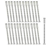 30 Sets M3 Door Handle Screws and Sleeves, Nickel Plated Fixing Kit, Durable Door Handle Bolt Through Fixings for Cabinets Drawers Cupboards Internal Doors (Silver)