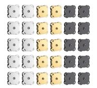 30 Sets Plum Magnetic Snaps Buttons for Sewing 18mm Metal Magnetic Snaps Purse Snap Magnetic Snaps Buttons Closure Clasps Fastener for Clothes Purses Bag Leather Sewing DIY Craft, Gold Silver Black