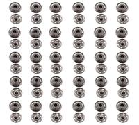 30 Sets Sew on Snap Button 15mm Metal Snap Buttons Press Studs Snaps Snap Fasteners for Clothes Sewing DIY Craft Projects, Black