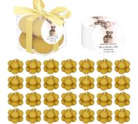 30 Sets Small Bubble Candles Bulk, Champagne Wedding Candle Favors for Guests, Mini Scented Bubble Candles with Cards & Ribbons for Party Decor Baby Shower Baptism Gift