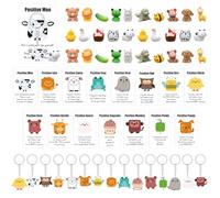 30 Sets Thank You Gift Bulk Cute Animal Resin Keychains Inspirational Cards | Motivational Appreciation Gifts for Employee Colleagues Team Staff Nurse Teacher Volunteer, Party Favours&Classroom Rewards
