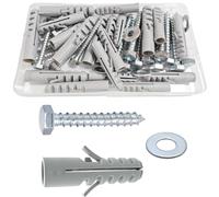 30 Sets Wall Anchors for TV Mount Installation M10x50mm Wall Anchors, Wall Fixing Screws, Anchor Bolts with M6x50 Screws and M6x16 Washers, Storage Box, for TV Mounts, Water Heaters, Cabinets