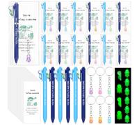 30 Sets You're Turtley Awesome Gift Positive Luminous Turtle Ballpoint Pens with Turtle KeyChains Pun Cards Office Inspirational Employee Appreciation Gift for Team Coworker Teacher Volunteer Nurse