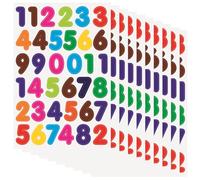 30 Sheets 1440 Pcs 0 to 9 Number Stickers, Self Adhesive Numbers Sticker, Colorful Number Stickers for Birthday Cards for DIY Art Project Art Decoration and Crafts Supplies Hand Craft