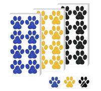 30 sheets 240pcs Dog Paw Glitter Temporary Tattoos, Paw Print Tattoo Face Tattoos Sticker Dog Paw Body Tattoos for Women Girls Face Body Accessories(Yellow, Black, Blue)