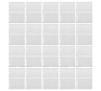 30 Sheets A5 6 Ring Binder Sleeves 6 Hole PP Insert Pages | Lightweight Storage Crystal Display, for Photos and Collector Cards Single Sided 2 Pocket Pages