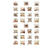 30 Sheets Coffee Girl Character Sticker Scrapbooking Sticker Laptop Decal Coffee House Series Decorative