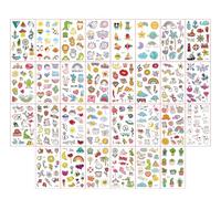 30 Sheets Cute Tattoo Stickers Waterproof Lasting Fashion Cute Sweet Cartoon Fun Temporary Stickers