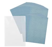 30 Sheets Cyanotype Paper Kit, Sun Print Paper Kit with A6 Transparent Folder, 5.59x4.13 inch for DIY Project Craft, Solar Light Sensitive Sunprint for Kids and Adults