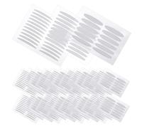 30 Sheets Double Sided Eyelid Stickers PE Invisible Tape Strips | Rounded Corners, Three Sizes 25x2.5mm 27x2.8mm 28x3mm, White Adhesive Sheets for Daily Makeup