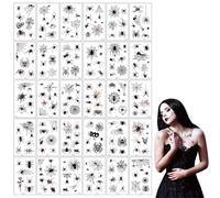 30 Sheets Halloween Tattoo Face Spider Tattoo Halloween Face Tattoo 3D Realistic Temporary Spider Tattoos for Adults Children Party Make-Up