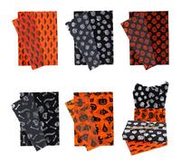 30 Sheets Halloween Tissue Paper, 13.8x19.7 Inch 5 Styles Pumpkins Ghosts Skulls Bats Print Gift Packaging Wrapping Paper for Halloween Party Decoration DIY Crafts Supplies