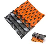 30 Sheets Halloween Tissue Paper,5 Styles Pumpkins Ghosts Skulls Bats Print Gift Packaging Wrapping Paper for Halloween Party Decoration DIY Crafts Supplies,13.8x19.7In