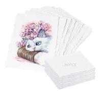 30 Sheets Handmade Paper Watercolour Paper A6 300 GSM 4 x 6 inch White Card Deckled Edge for Wedding Invitations Watercolour Cards and Envelopes Watercolour Postcards