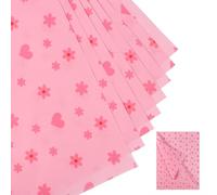 30 Sheets Heart Flower Tissue Paper, 19.68x13.78in Wrapping Tissue Paper Heart Flower Patterns Decorative Gift Wrap Paper Sheets for Christmas Wedding Birthday Party Crafts Packing (Pink)