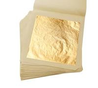 30 Sheets of Gold Leaf Sheets, Simulated Gold Foil Paper for Nail Art, Art Creations, Photo Frame Decoration, Home Furnishings and Multi-Art Decoration, 8x8cm