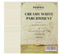 30 Sheets Parchment Paper - Creamy White 21 * 29.7CM A4 Size Parchment Card Stock 100gsm Vintage Paper for Certificate, Crafts, Business Cards, Invitations PAC04CW030