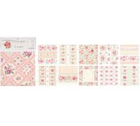 30 Sheets Pink Floral Scrapbook Paper, 140x140mm Lightweight Paper Pad with 10 Vintage Flower Patterns, for Junk Journal, Card Making, Decorative Stickers, DIY Craft Projects(Style 1)