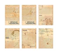 30 Sheets Retro Patterned Notebook Scrapbooking Decorative Paper for Card Making Journal Planner and Letter Writing Antique Fashion Notebook Paper