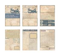 30 Sheets Retro Patterned Notebook Scrapbooking Decorative Paper for Card Making Journal Planner and Letter Writing Antique Fashion Notebook Paper