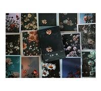 30 Sheets Romantic Floral Postcards Memorial Greeting Cards Message Cards Blank Postcard Pack(Flower)