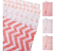 30 Sheets Shiny Pink Tissue Paper, 35x50cm Easter Set, Pink Gold Polka Dots, 3 Styles Decorative Art, Star Wave Tissue Paper for DIY Weddings Birthday Party