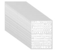 30 Sheets Small Letter Stickers, 0.5 Inch White Vinyl Self Adhesive Alphabet Number Stickers, Stick On Letters for Arts, Crafts, Outdoor Sign, Wall, Mailbox, Windows, Doors, Car, Poster, Board
