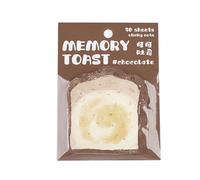 30 Sheets Sticky Notes, Cute Toast Bread Shaped Stickers Memo Pads Self-Stick Markers Flags Notes for Students Home Office Supplies