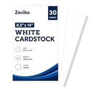 30 Sheets White Cardstock Paper 8.5x14, Legal Size Cardstock Printer Paper