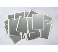 30 Silver Stickers - Sticky Coloured Self Adhesive Labels for Colour Coding