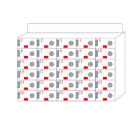 30-Slot Clear Acrylic Cell Phone Locker with Lock & Keys - Secure Mobile Phone Storage Cabinet for School Office & Factory - Durable Space-Saving Design with Name Tags - Ideal for Employee