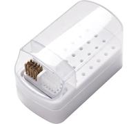 30-slot Nail Drill Bit Storage Box Plastic Sturdy Material, Stylish Simple Design, Keeps Desktop Clean and Neat, for Manicure and Nail Art Supplies Organization
