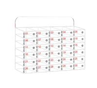 30 Slot Wall-Mounted Phone Locker Clear Acrylic Organizer Cabinet with Locks & Keys Secure Cell Phone Storage for Offices Factories Schools & Public Spaces
