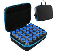 30 Slots Peptide Case for Fridge, Vial Holder with Hand Strap, Insulin Case for Diabetics Standard 10 ml U-100 Vials, No Ice Pack