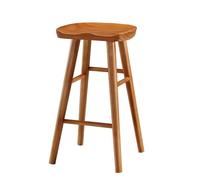 30" Solid Wood Backless Bar Stool Oak Dining Chair for Farmhouse & Kitchen Tall Teak Bistros Stool Perfect for Dining Areas & Home Decor