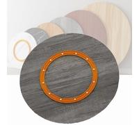 30" Solid Wood Lazy Susan Turntable - Heavy Du Rotating Serving Tray for Dining Table & Kitchen - Lar Round Serving Platter in Grey Oak h (90cm/36in)