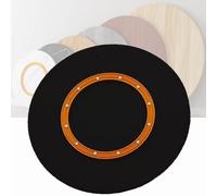 30" Solid Wood Lazy Susan Turntable - Heavy Duty Rotating Tray for Dining Table, Large Round Serving Plate for Home & Kitchen, Black Finish (80cm)