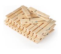 30 Solid Wooden Clothes Pegs Clips Washing Line Dry Laundry Airer