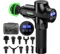 30 Speed Percussion Massage Gun for Athletes, 6 Massage Heads