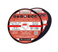 30 stainless steel cutting discs for cutting / or angle grinders - diameter 125 mm shaft diameter/INOX / flex discs