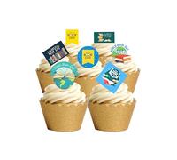 30 Stand Up World Book Day Reading Edible Wafer Paper Cake Toppers Decorations