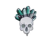 30 Style Skeleton Skull Enamel Pin Animal Red Rose Heart Brooch Punk Dark Gothic, Normal, Non-precious metal