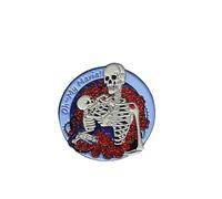 30 Style Skeleton Skull Enamel Pin Animal Red Rose Heart Brooch Punk Dark Gothic, Normal, Non-precious metal